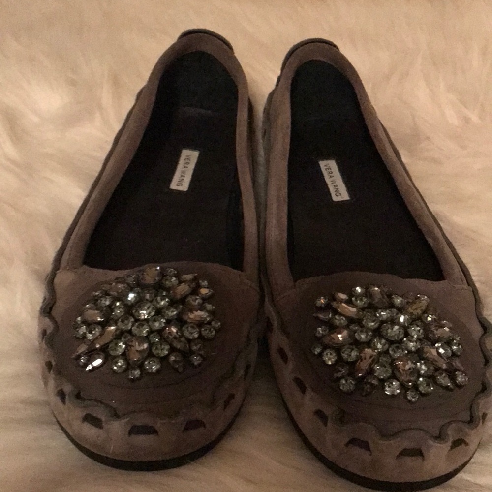 Vera Wang Grey Suede ballet flats
